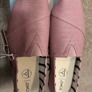 TOMS Dusty Pink Canvas Slip-Ons